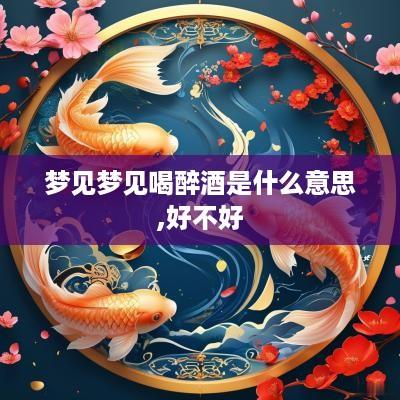 梦见梦见喝醉酒是什么意思,好不好