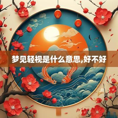 梦见轻视是什么意思,好不好