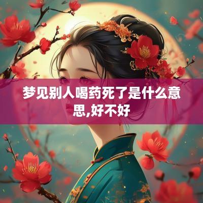 梦见别人喝药死了是什么意思,好不好