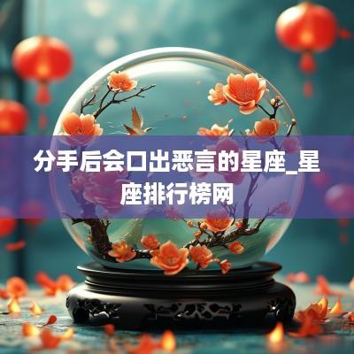 分手后会口出恶言的星座_星座排行榜网
