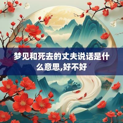梦见和死去的丈夫说话是什么意思,好不好
