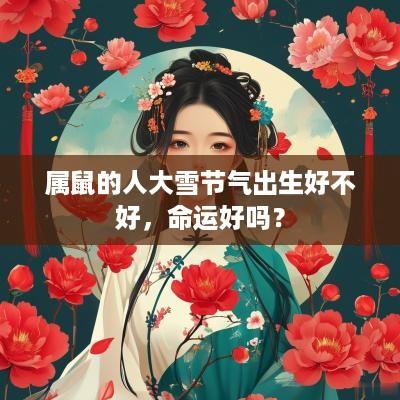 属鼠的人大雪节气出生好不好，命运好吗？