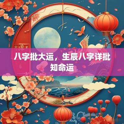 八字批大运，生辰八字详批知命运