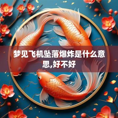 梦见飞机坠落爆炸是什么意思,好不好