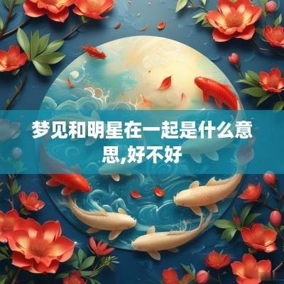 梦见和明星在一起是什么意思,好不好