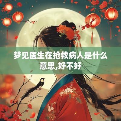 梦见医生在抢救病人是什么意思,好不好