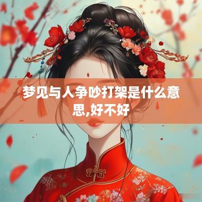 梦见与人争吵打架是什么意思,好不好