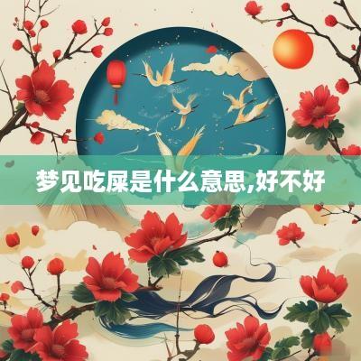 梦见吃屎是什么意思,好不好