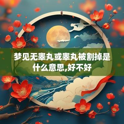 梦见无睾丸或睾丸被割掉是什么意思,好不好