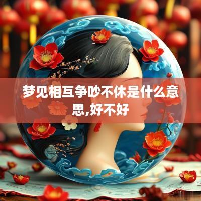 梦见相互争吵不休是什么意思,好不好