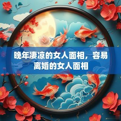 晚年凄凉的女人面相，容易离婚的女人面相