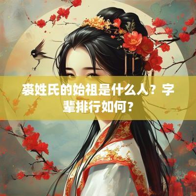 裘姓氏的始祖是什么人？字辈排行如何？