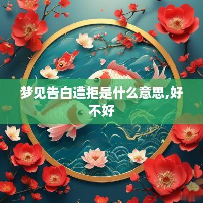 梦见告白遭拒是什么意思,好不好