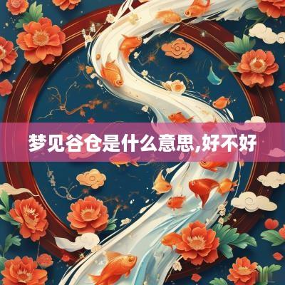 梦见谷仓是什么意思,好不好