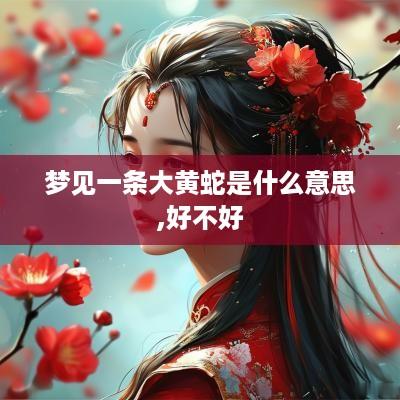 梦见一条大黄蛇是什么意思,好不好