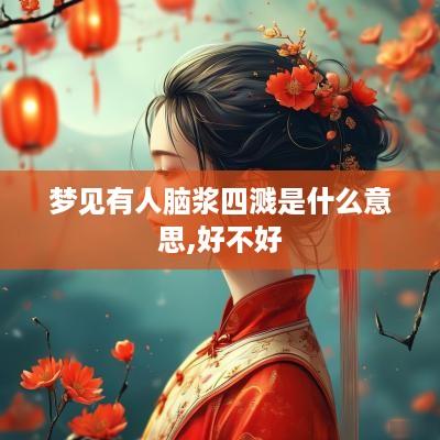 梦见有人脑浆四溅是什么意思,好不好