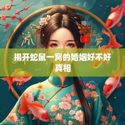 揭开蛇鼠一窝的婚姻好不好真相