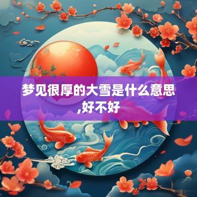 梦见很厚的大雪是什么意思,好不好