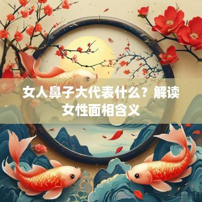 女人鼻子大代表什么？解读女性面相含义
