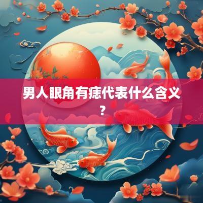 男人眼角有痣代表什么含义？