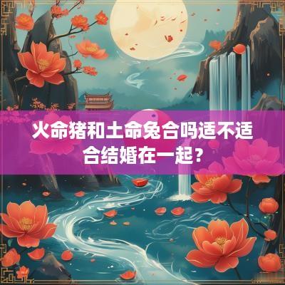 火命猪和土命兔合吗适不适合结婚在一起？