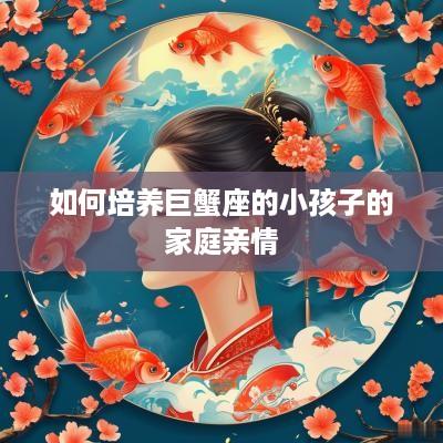 如何培养巨蟹座的小孩子的家庭亲情