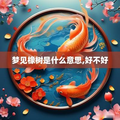 梦见橡树是什么意思,好不好