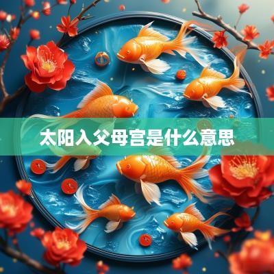 太阳入父母宫是什么意思