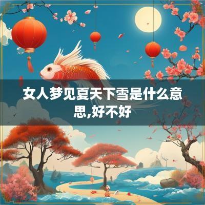 女人梦见夏天下雪是什么意思,好不好