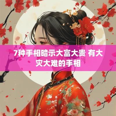 7种手相暗示大富大贵 有大灾大难的手相