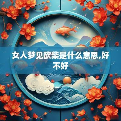 女人梦见砍柴是什么意思,好不好