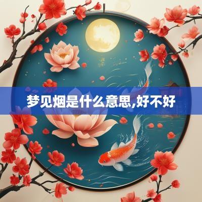 梦见烟是什么意思,好不好