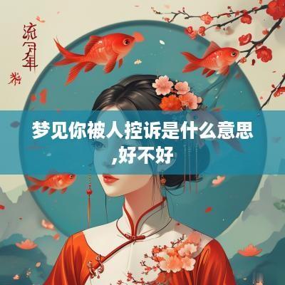 梦见你被人控诉是什么意思,好不好