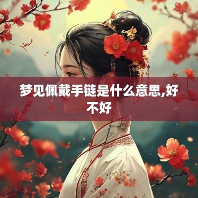 梦见佩戴手链是什么意思,好不好