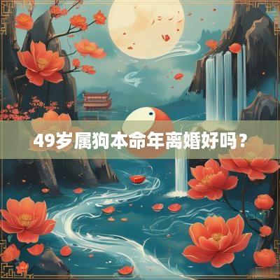 49岁属狗本命年离婚好吗？