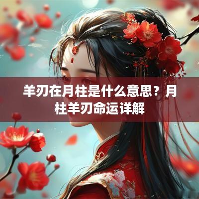 羊刃在月柱是什么意思？月柱羊刃命运详解