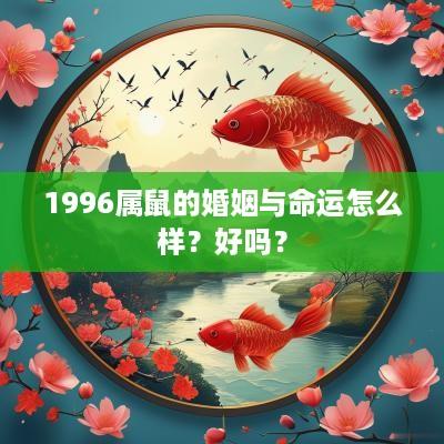1996属鼠的婚姻与命运怎么样？好吗？