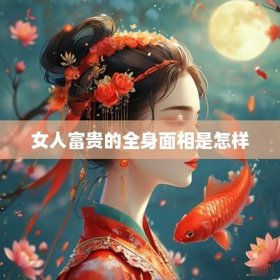 女人富贵的全身面相是怎样