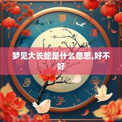 梦见大长蛇是什么意思,好不好