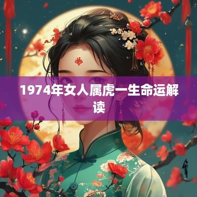 1974年女人属虎一生命运解读