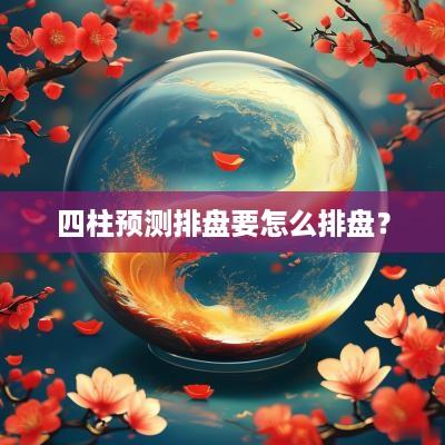 四柱预测排盘要怎么排盘？