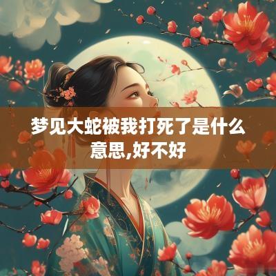 梦见大蛇被我打死了是什么意思,好不好