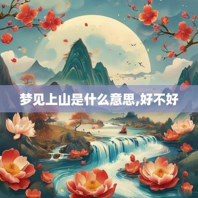 梦见上山是什么意思,好不好