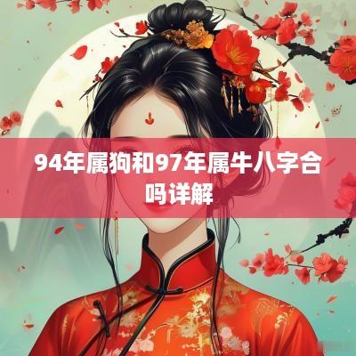 94年属狗和97年属牛八字合吗详解