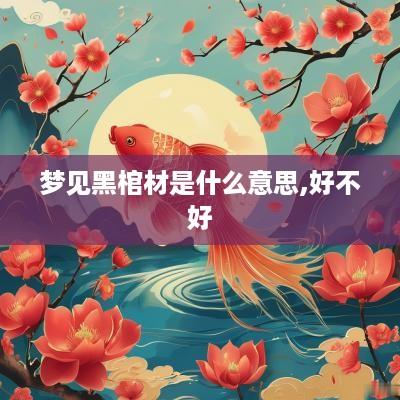 梦见黑棺材是什么意思,好不好