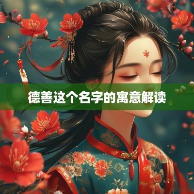 德善这个名字的寓意解读