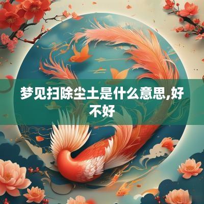 梦见扫除尘土是什么意思,好不好