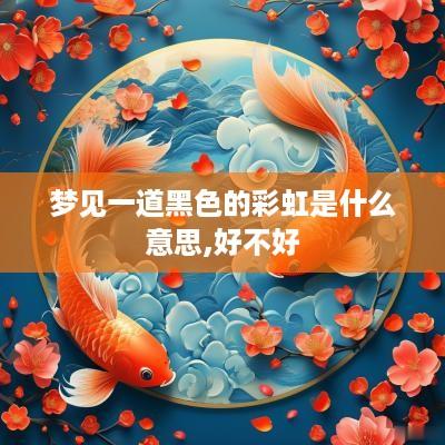 梦见一道黑色的彩虹是什么意思,好不好