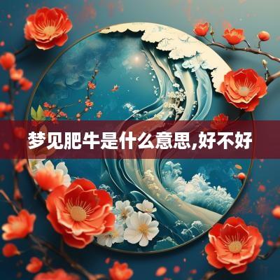 梦见肥牛是什么意思,好不好