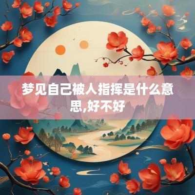 梦见自己被人指挥是什么意思,好不好